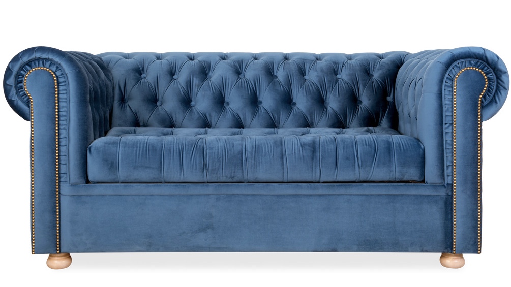 Диван Честерфилд 2-х местный Синий
