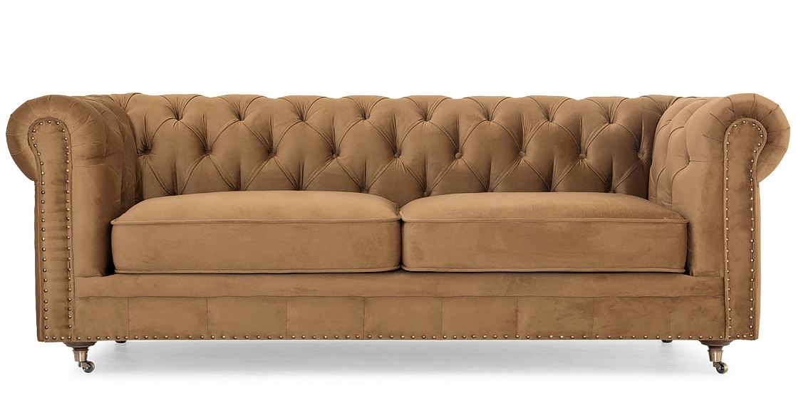 Диван Честер Классик 3-х местный Карамельный
